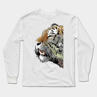 Tiger cartoon art #tiger Long Sleeve T-Shirt